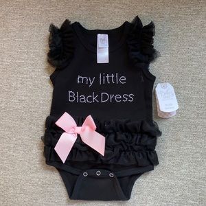NWT 0-6 month black dress